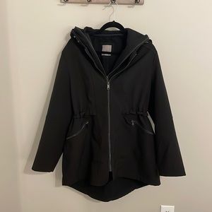 Women’s Black Falls Creek Heavy Waterproof Zipper Jacket size Large